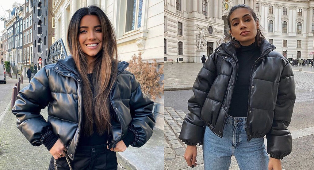 Krótka kurtka zimowa na modelkach