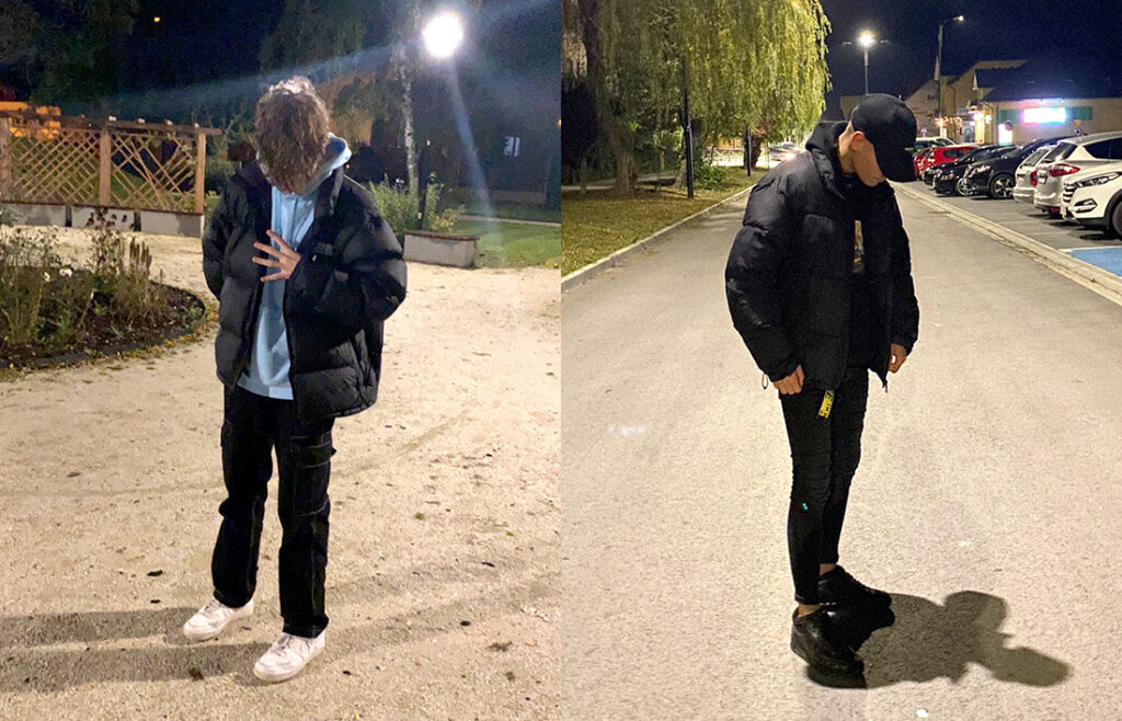 Kurtka zimowa męska w stylizacji streetwear