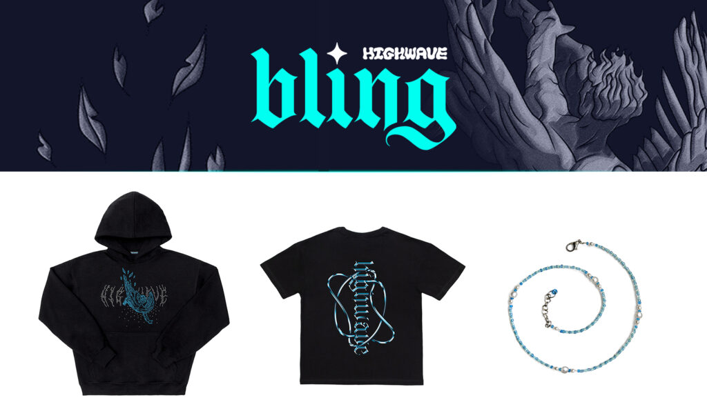 Bling - streetwearowa kolekcja z bluzą, koszulką i naszyjnikiem