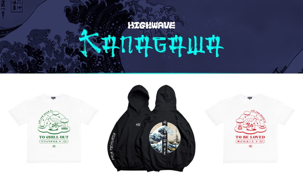 Kanagawa - streetwearowa kolekcja z bluzą i koszulkami