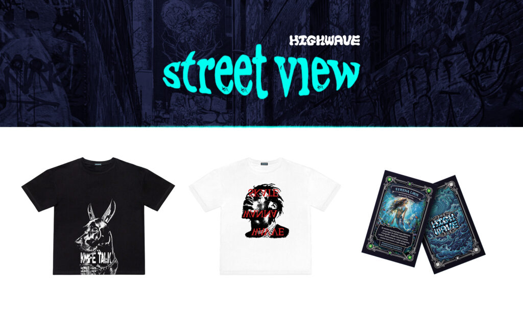 Street view - streetwearowa minikolekcja z dwiema koszulkami i kartką kolekcjonerską