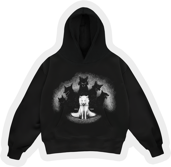 Bluza z nadrukiem wilka - wizualizacja