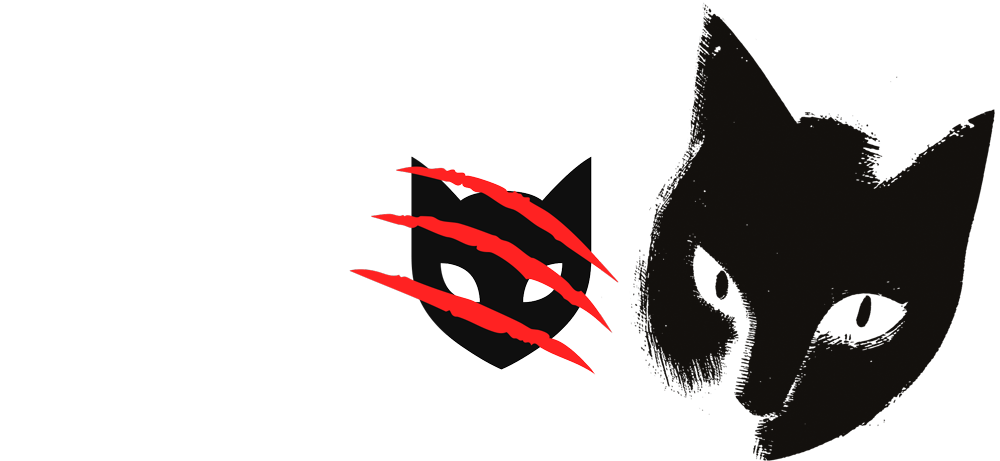 Czarna sylwetka głowy kota z ostrymi uszami - symbol ekstrawertycznej duszy marki Highwave. Więcej niż zwykły tshirt z kotem