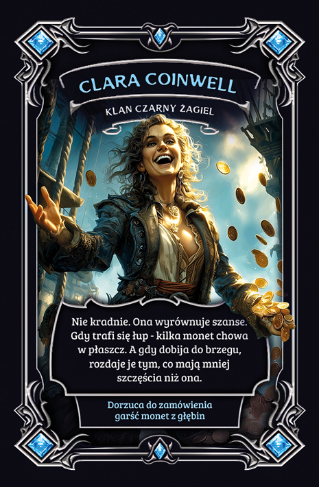 Clara Coinwell - karta kolekcjonerska z uniwersum Archipelagu | Highwave